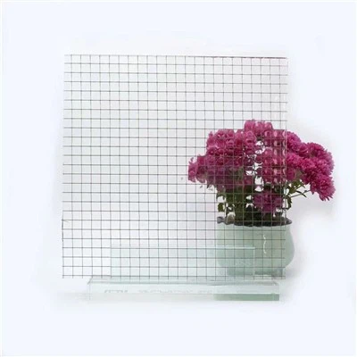 Vidro estampado com fio